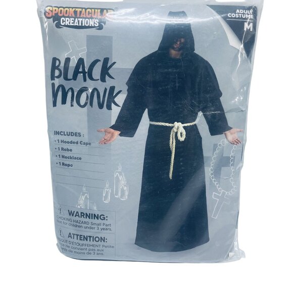 Spooktacular Creations Adult Black Monk Costume Size M - Picture 1 of 4